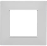Placca 2 posti bianca Soft Touch compatibile Vimar Plana