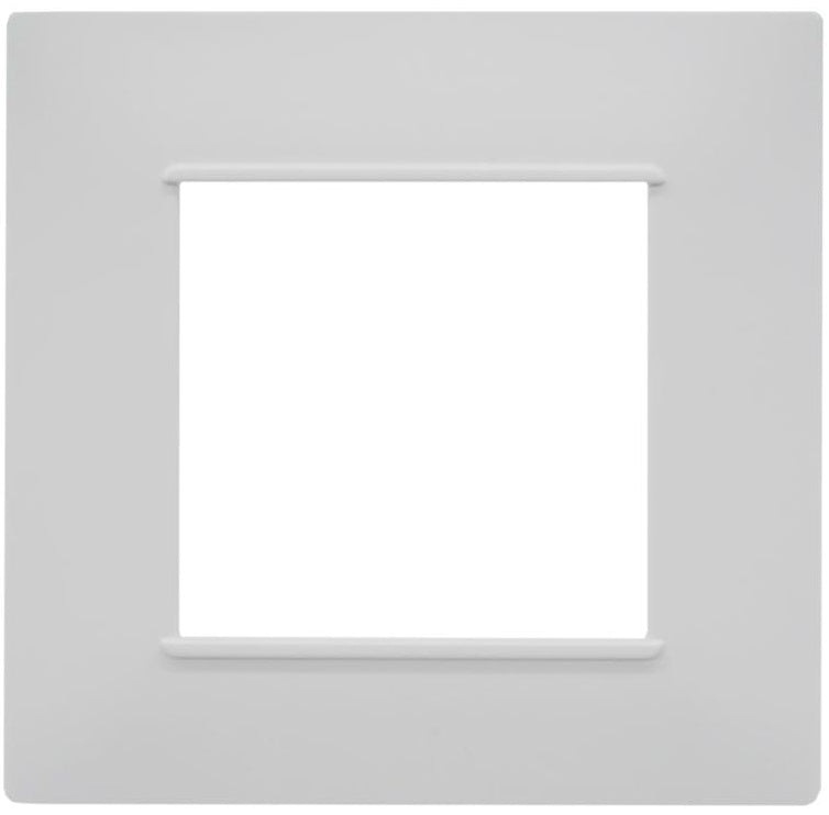 Placca 2 posti bianca Soft Touch compatibile Vimar Plana