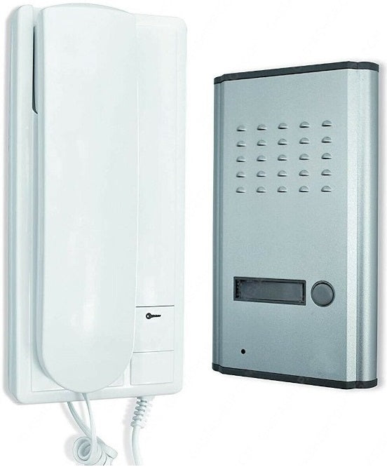 Kit citofono monofamiliare completo di posto esterno ed interno  2/4 fili apriporta cancello
