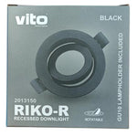 Supporto per faretto da incasso Ø75mm nero 2013150 6977231352960 EL399