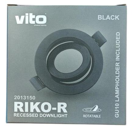 Supporto per faretto da incasso Ø75mm nero 2013150 6977231352960 EL399
