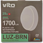 Plafoniera LED esterna 1700lm 25W 4000K luce naturale IP65 bianca  3400920 6970233839361 EL3993