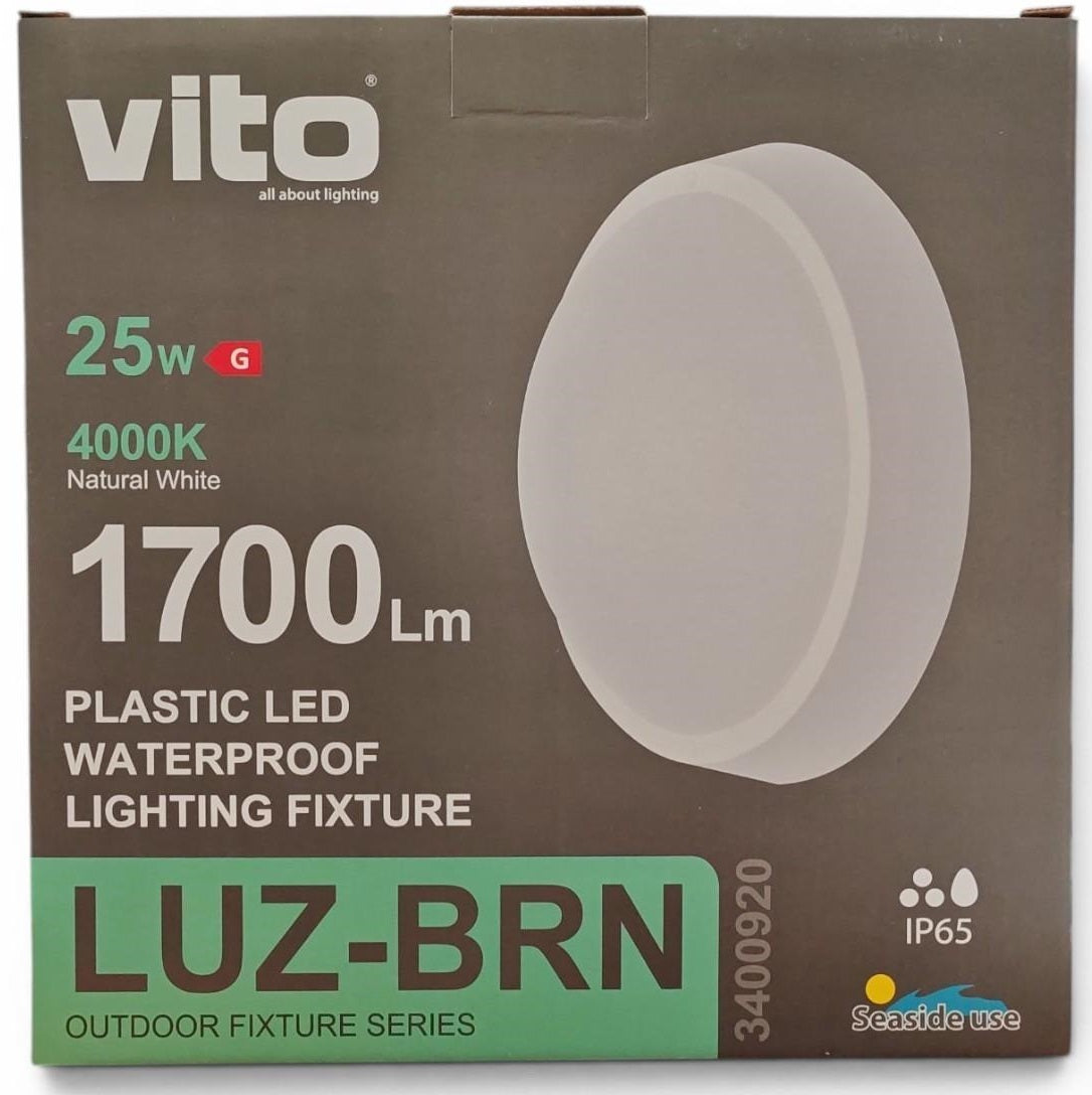 Plafoniera LED esterna 1700lm 25W 4000K luce naturale IP65 bianca  3400920 6970233839361 EL3993