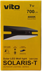 Lampada solare applique LED da parete 7W 700lm 4000k luce naturale 6977231352724 3401200 EL4008