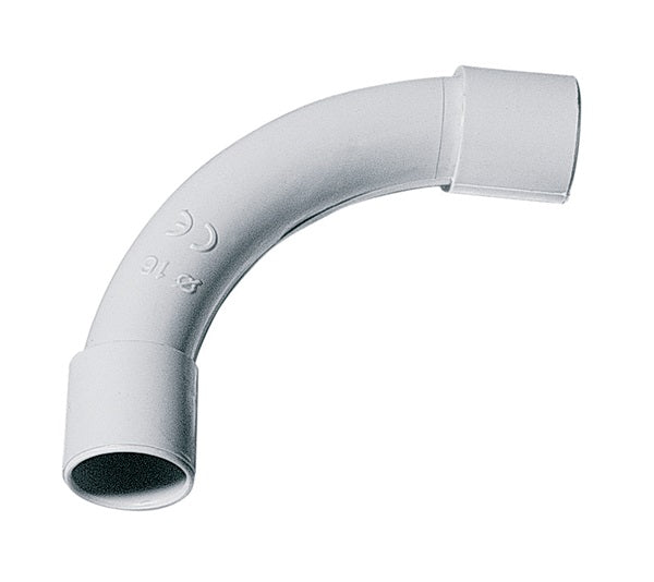 Curva a 90° per tubo rigido Ø25mm IP40 grigio