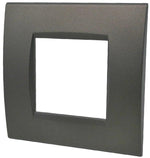 Placca 2 posti testa di moro Soft Touch compatibile Living International