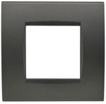 Placca 2 posti testa di moro Soft Touch compatibile Living International