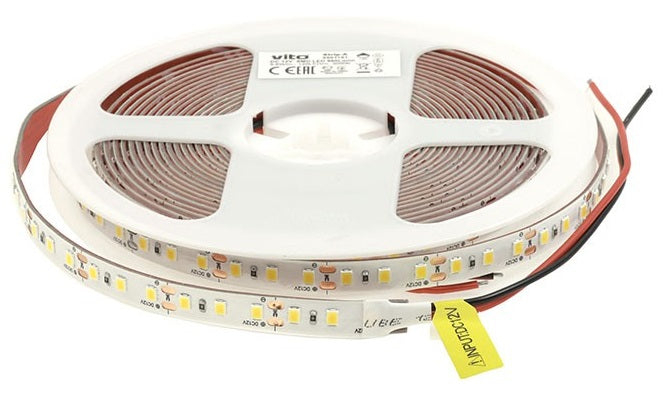 Striscia LED 24V 120 LED/m 9,6W/m 4000K luce calda 5m