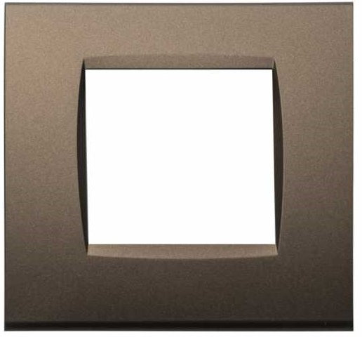 Placca in tecnopolimero 2 posti color bronzo compatibile Living International