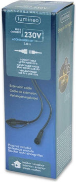 Cavo di prolunga per luci LED 1.8m fino a 5000 luci 8718533925333 Lumineo EL4075