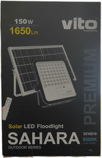 Faretto solare LED 150W 1650lm luce fredda 6000k IP65 Vito 6970233830927 3210210 EL4090