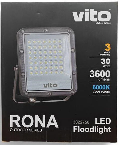 Faro LED 30W 6000K 3600lm IP65 luce fredda 3022750 6972538046611 EL4108