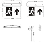 Lampada LED uscita d'emergenza freccia verso l'alto 2W 6500k luce fredda 6970233838043 5020170 EL2356
