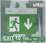 Lampada LED uscita d'emergenza freccia verso il basso 2W 6500k luce fredda 6070233838036 5020160 EL411