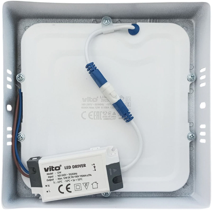 Pannello LED quadrato da parete 12W luce fredda 6000K 1200lm 6970233835929 2023810 EL4118