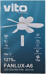 Ventilatore da soffitto con luce LED e telecomando 15W 1275lm 3xCCT 6977231353103 2027720 EL4128