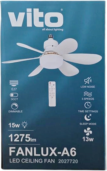 Ventilatore da soffitto con luce LED e telecomando 15W 1275lm 3xCCT 6977231353103 2027720 EL4128