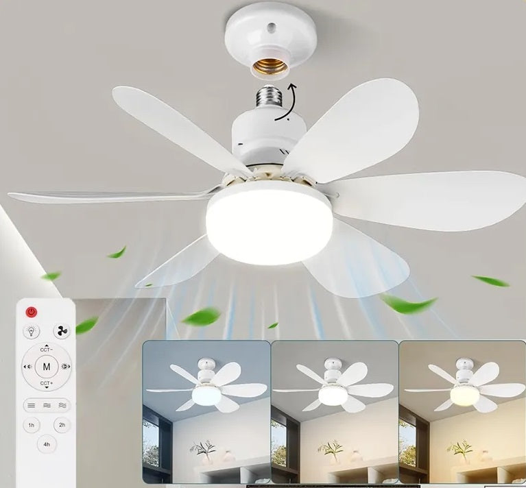 Ventilatore da soffitto con luce LED e telecomando 15W 1275lm 3xCCT 6977231353103 2027720 EL4128