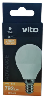 Lampadina LED G45 9W luce calda 2700k 792lm 1519420 6972538048301 EL4140