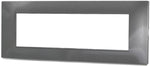 Placca in tecnopolimero 7 posti color grigio scuro compatibile Vimar Plana 6970597464483 6007-8 EL422