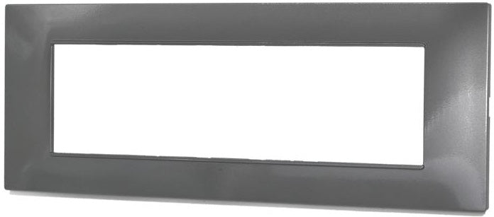 Placca in tecnopolimero 7 posti color grigio scuro compatibile Vimar Plana 6970597464483 6007-8 EL422