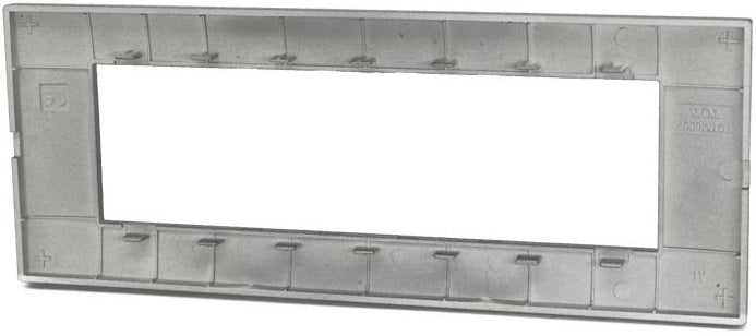Placca in tecnopolimero 7 posti color grigio scuro compatibile Vimar Plana 6970597464483 6007-8 EL422