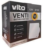 Aspiratore da bagno con frontale in vetro 100mm 12W 8005230 6977231354827 EL4994