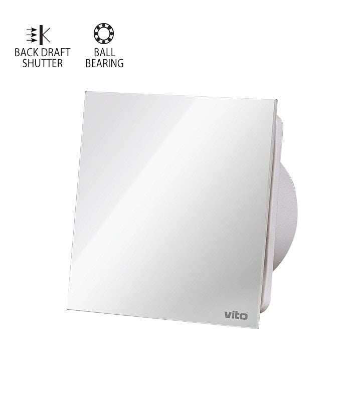 Aspiratore da bagno con frontale in vetro 100mm 12W 8005230 6977231354827 EL4994
