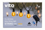 Catena luminosa solare 10 LED 3000K luce calda IP44 con telecomando 6977231357446 3210360 EL4997