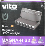 Faretto LED magnetico orientabile per illuminazione da binario 6W 480Lm 3000K luce calda 6972538043733 2102181 EL536