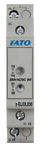Doppio Indicatore luminoso modulare - 220V 2W - Rosso - Giallo EL688