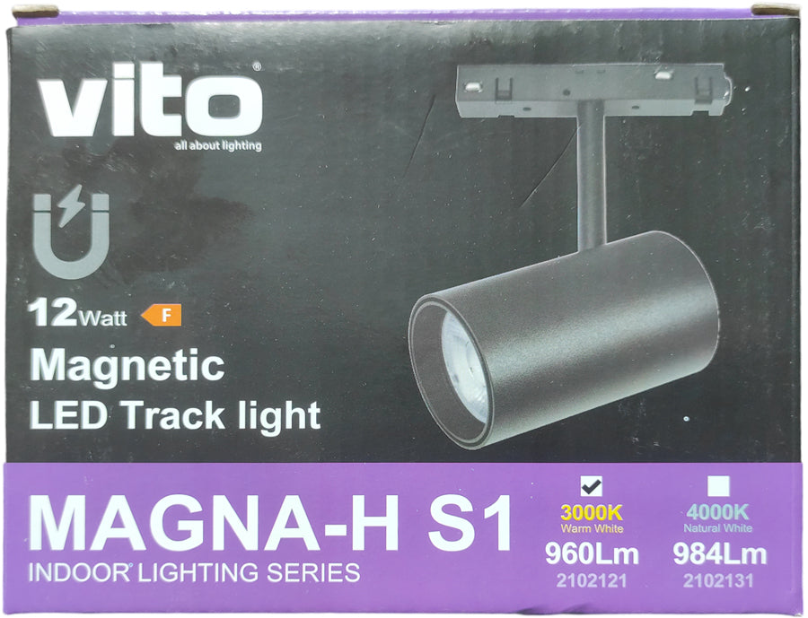 Faretto LED magnetico per illuminazione da binario 12W  960Lm 3000K luce calda 6970233838234 2102121 EL596