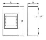 Scatola di distribuzione da parete 4 moduli FATO EL600