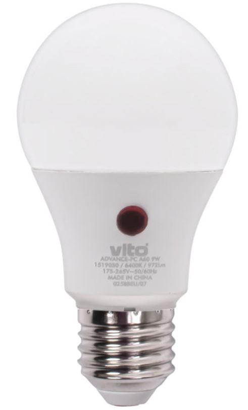 Lampadina LED con sensore crepuscolare E27 9W 972Lm 6400K luce fredda 6972538046437 1519030 EL602
