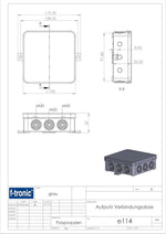 Scatola di derivazione  IP54 100x100x40mm 08780061 4034338511415 E114 EL656