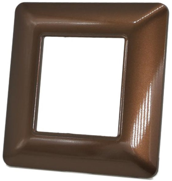 Placca 2 posti in tecnopolimero color bronzo compatibile Matix 6970311026966 5002-09 EL683