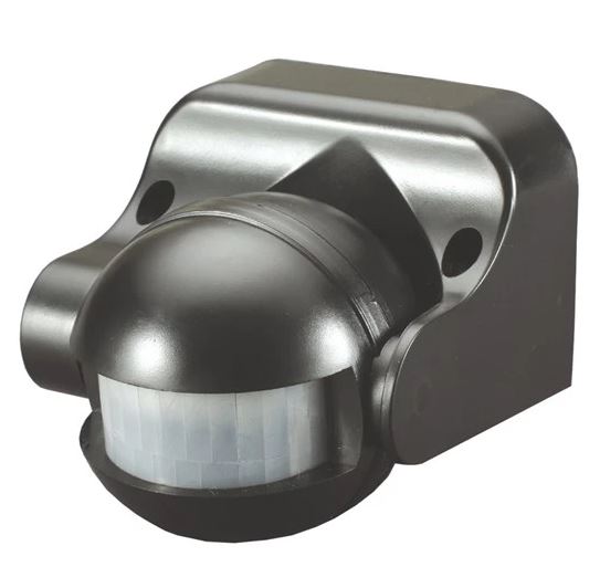 Sensore di movimento PIR 1200W max nero GETI GS1101B