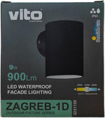 Applique LED da esterno 9W IP65 3CCT nero 6977231352939 3231150 EL698