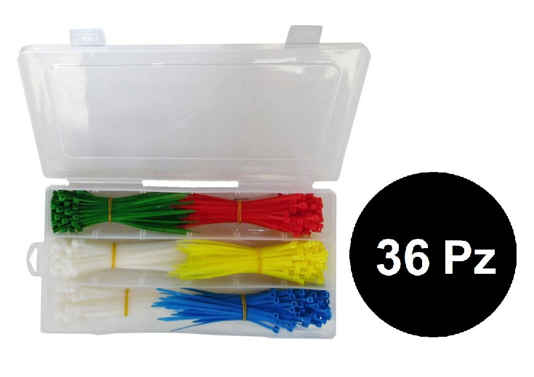 36 Pezzi - Kit fascette 550 pezzi - 5 colori