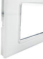 Placca in vetro bianco 3 posti compatibile Living International 6970597468030 EL908