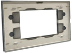 Placca in vetro bianco 3 posti compatibile Living International 6970597468030 EL908