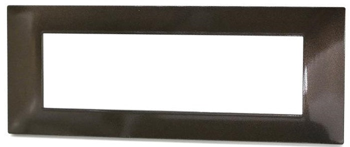 Placca 7 posti in tecnopolimero color bronzo compatibile Vimar Plana 6970597464476 6007-7 EL921