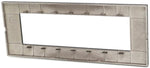 Placca 7 posti in tecnopolimero color bronzo compatibile Vimar Plana 6970597464476 6007-7 EL921