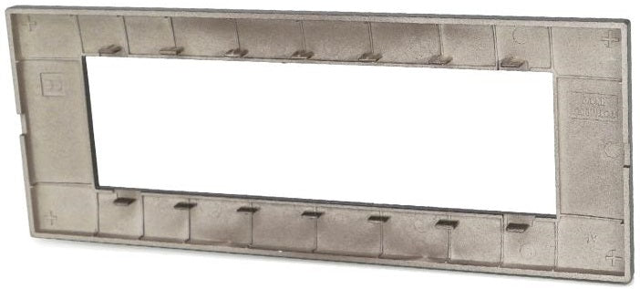 Placca 7 posti in tecnopolimero color bronzo compatibile Vimar Plana 6970597464476 6007-7 EL921