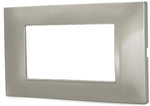 Placca in tecnopolimero 4 posti color grigio chiaro compatibile Vimar 6970597464247 TOT6004 Vimar Plana EL942