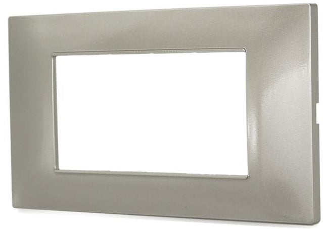 Placca in tecnopolimero 4 posti color grigio chiaro compatibile Vimar 6970597464247 TOT6004 Vimar Plana EL942