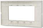 Placca in tecnopolimero 4 posti color grigio chiaro compatibile Vimar 6970597464247 TOT6004 Vimar Plana EL942