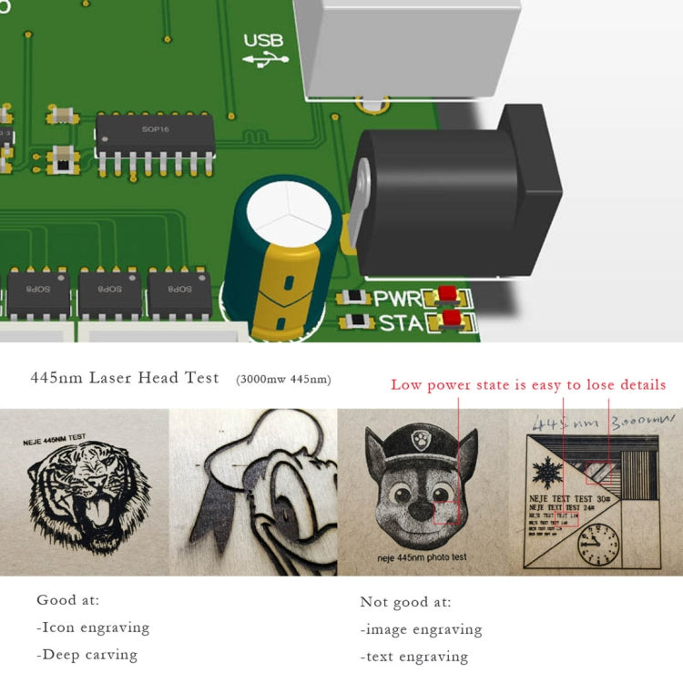 NEJE KZ 3000mW DIY Bluetooth USB Laser Engraver Carving Machine