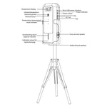 Termometro a infrarossi YAD-001 + Dispenser automatico per sterilizzazione con sensore a infrarossi con supporto per treppiede, YAD-001