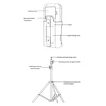 Termometro a infrarossi YAD-001 + Dispenser automatico per sterilizzazione con sensore a infrarossi con supporto per treppiede, YAD-001